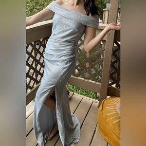 ASOS Off Shoulder Glitter Dress